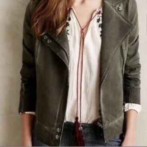 Anthropologie Marrakech Moto Zip Jacket